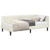 vidaXL Nurgavoodi raam koos madratsiga peaga cream 90 x 190 cm Samet