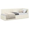 vidaXL Nurgavoodi raam peaga cream 80 cm x 200 cm Samet