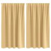 vidaXL Kardinad r&otilde;ngastega 2 tk Beež 140 x 140 cm Pol&uuml;ester