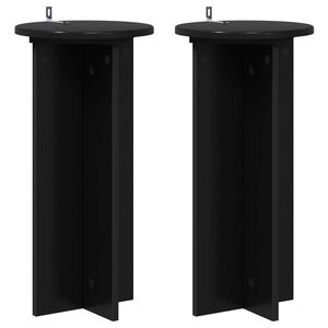 vidaXL Taimede alus 2 pcs Must 29,5 x 29,5 x 60 cm Tehispuit