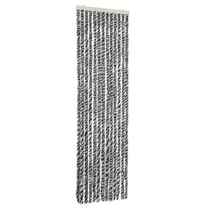 vidaXL putukakardin, hall/must/valge, 56 x 185 cm, &scaron;enill