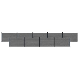 vidaXL Aiapaneel 9 pcs WPC ja Alumiinium Hall