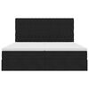 vidaXL Laos voodi madratsiga peaga Must 180 x 200 cm Samet