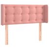 vidaXL voodipeats servadega, roosa, 103x16x78/88 cm, samet
