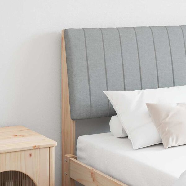 vidaXL Polsterdatud voodiots Helehall 200 cm Tahke m&auml;nd