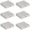 vidaXL püramiidikujuline aiapostiots, 6 tk, tsingitud metall, 91x91 mm