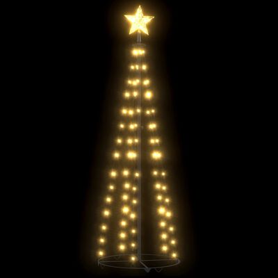 vidaXL koonusekujuline jõulupuu 70 sooja valget LEDi, 50x120 cm