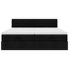 vidaXL Ottomani voodiraam madratsitega, must, 180x200cm, kangas