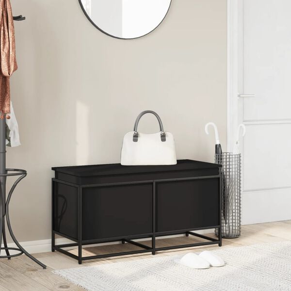 vidaXL kaanega hoiukast, must, 100x40x51,5 cm, tehispuit