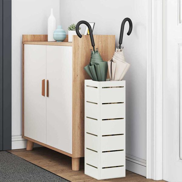 vidaXL Hoidik ja riputustugi Valge 15,5 x 15,5 x 49 cm Teras