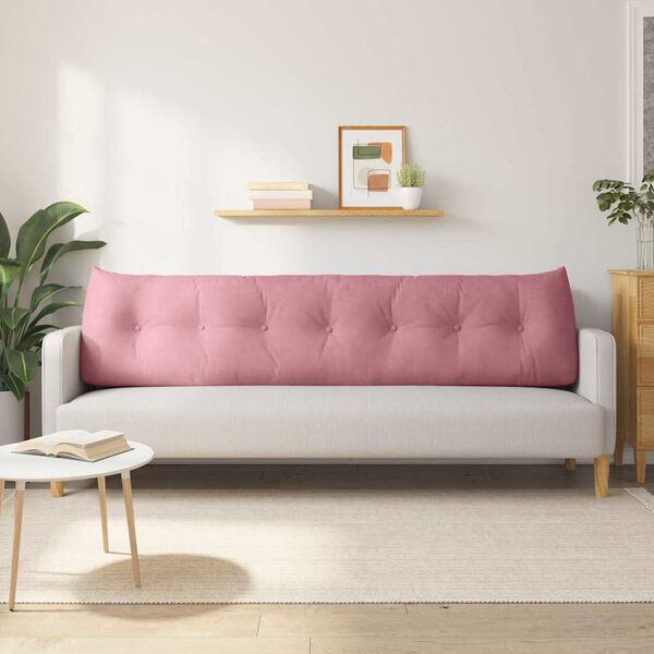 vidaXL Seljatugi padi Roosa 200 x 24 x 50 cm Samet