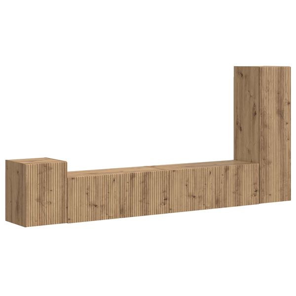 vidaXL Telerikapi komplekt 3 pcs K&auml;sit&ouml;&ouml;puu Tehispuit