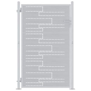 vidaXL Aia aed lukuga Hõbedane 100 x 125 cm Roostevaba teras