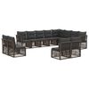 vidaXL Aia Diivanikomplekt 12 pcs Hall pol&uuml;rotang