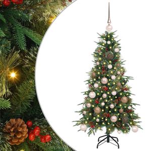 vidaXL Kunstlik kokkupandav j&otilde;ulupuu Roheline 120 cm PE ja PVC