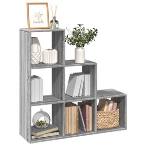vidaXL ruumijagaja 3 korrust, hall Sonoma, 99x29x99 cm, tehispuit