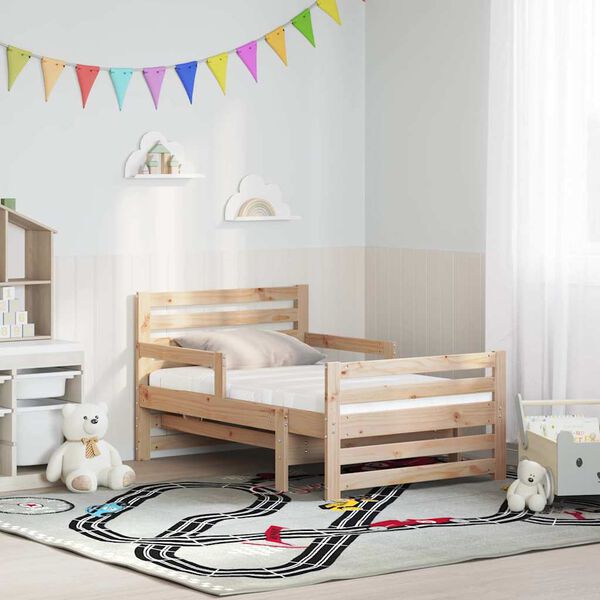 vidaXL Voodi raam madratsiga peaga Pruun 80 x 200 cm Tahke m&auml;nd