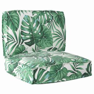 vidaXL Pallet padjakomplekt 2 pcs Roheline Lehe Muster Oxfordi kangas