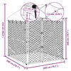 vidaXL katusega koeraaedik, h&otilde;bedane, 2x2x2,5 m, tsingitud teras