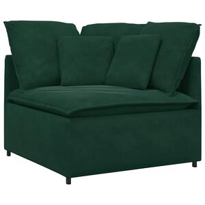 vidaXL mooduldiivani nurgamoodul patjadega, tumeroheline, 100 cm