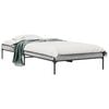 vidaXL voodiraam, hall Sonoma tamm, 90 x 190 cm, tehispuit ja metall