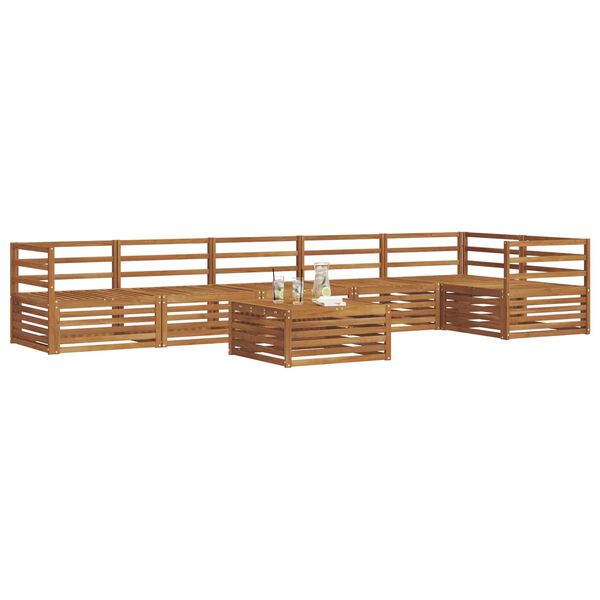 vidaXL V&auml;li diivanikomplekt 7 pcs Neutraalne Tugev akatsiapuu