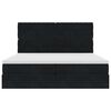 vidaXL Ottomani voodiraam madratsitega, must, 200x200 cm, samet