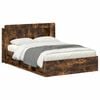 vidaXL Voodiraam ladustamisega Suitsutatud tamm 140 x 190 cm Tehispuit
