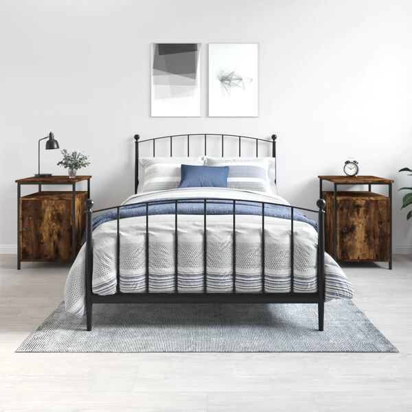 vidaXL öökapid 2 tk, suitsutatud tamm, 40 x 42 x 60 cm, tehispuit