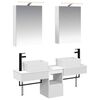 vidaXL Vannitoa kapikomplekt 5 pcs Valge 50 x 14,5 x 70 cm Tehispuit
