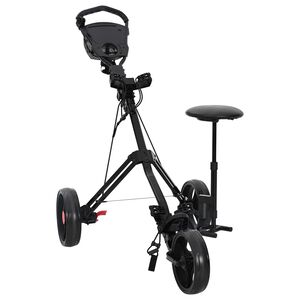 vidaXL Golfik&auml;ru koos istmega Must 95 x 69 x 114 cm Raud