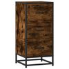 vidaXL puhvetkapp, suitsutatud tamm, 35,5x35x76cm, tehispuit ja metall