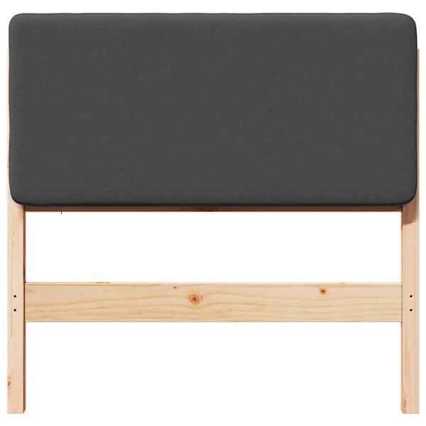 vidaXL Polsterdatud voodiots peaga Pruun ja Tumehall 90 cm Tahke m&auml;nd