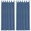 vidaXL voile kardinad varrastega taskutega 2 tk, kuninglikult sinised