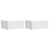 vidaXL Seinale kinnitatav &ouml;&ouml;tis sahtliga 2 pcs Valge 49 x 34,5 x 20 cm