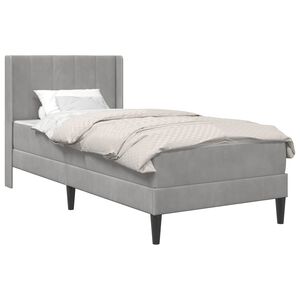 vidaXL Voodi raam madratsiga Helehall 80 x 200 cm Samet