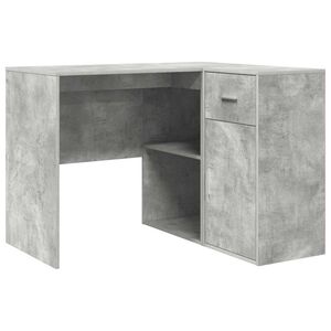 vidaXL Nurgalaud sahtliga riiuliga uksega Betoonhall 102 x 88 x 75 cm