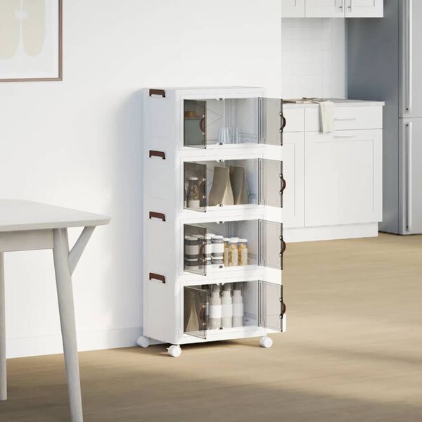 vidaXL virnastatav ratastega hoiukast 4astmeline 28 L 48x29,5x112,5 cm