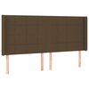 vidaXL LED-voodipeats, tumepruun, 163x16x118/128 cm, kangas