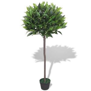 vidaXL kunsttaim laakeripuu potiga 125 cm, roheline
