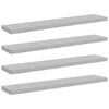 vidaXL seinariiulid 4 tk, betoonhall, 120 x 23,5 x 3,8 cm MDF
