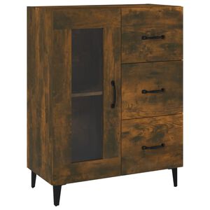 vidaXL puhvetkapp, suitsutatud tamm, 69,5 x 34 x 90 cm, tehispuit