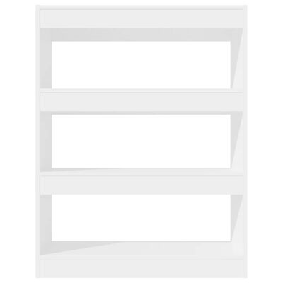 vidaXL raamaturiiul/ruumijagaja, kõrgläikega valge, 80x30x103 cm