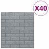 vidaXL 3D tapeet, tellised, iseliimuvad, 40 tk, antratsiithall