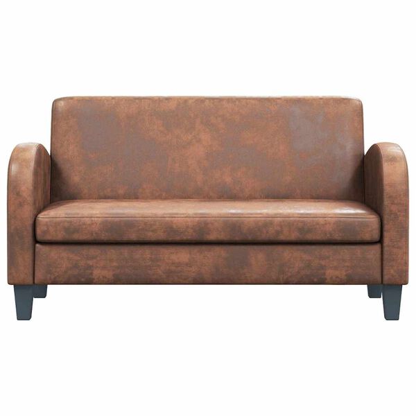 vidaXL 2-kohaline diivan, kunstseemisnahast, pruun