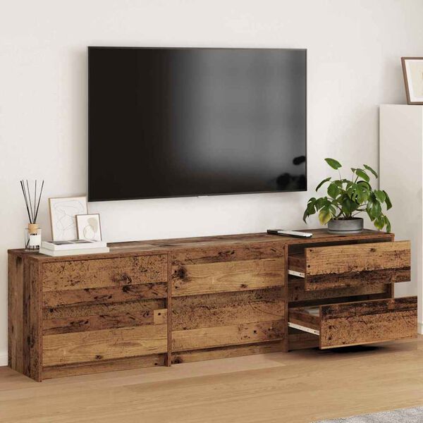 vidaXL TV &Uuml;ksused 2 pcs Vana puit 180 x 34 x 50 cm Tehispuit
