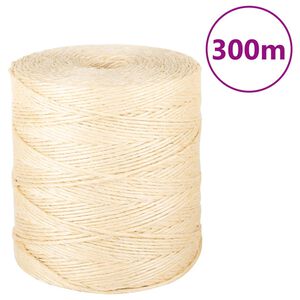 vidaXL nöör, 100% sisal 2 mm, 300 m
