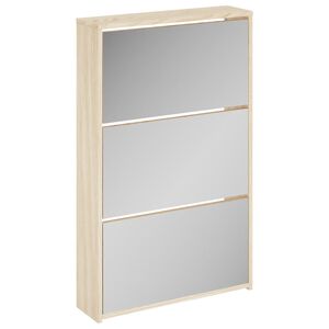 vidaXL 3 sahtliga kingakapp peegliga tamm 63 x 17 x 102,5 cm