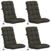 vidaXL 4-T&uuml;kiline K&otilde;rge Seljatoega Toolipatjade Komplekt VIANEN 4 pcs