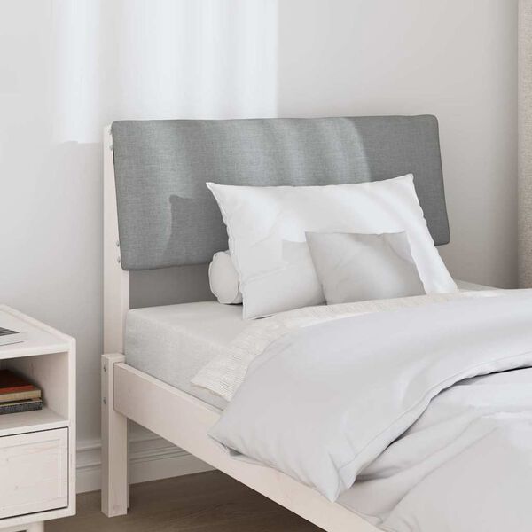 vidaXL Polsterdatud voodiots Helehall 75 cm Tahke m&auml;nd